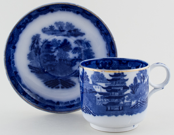 Cup and Saucer jumbo c1880